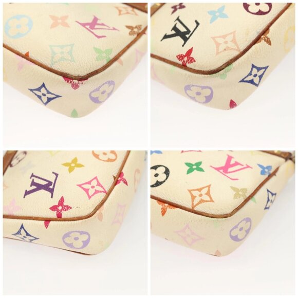 LOUIS VUITTON Monogram Multicolor Pochette Pouch White M92649 LV Auth 135545 - Picture 15 of 16